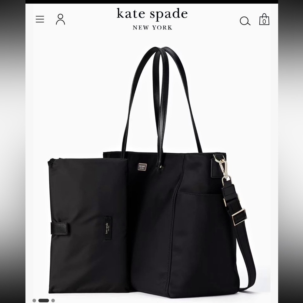 Kate Spade Black Nylon diaper bag!